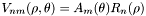 $V_{nm}(\rho,\theta) = A_m(\theta) R_n(\rho)$